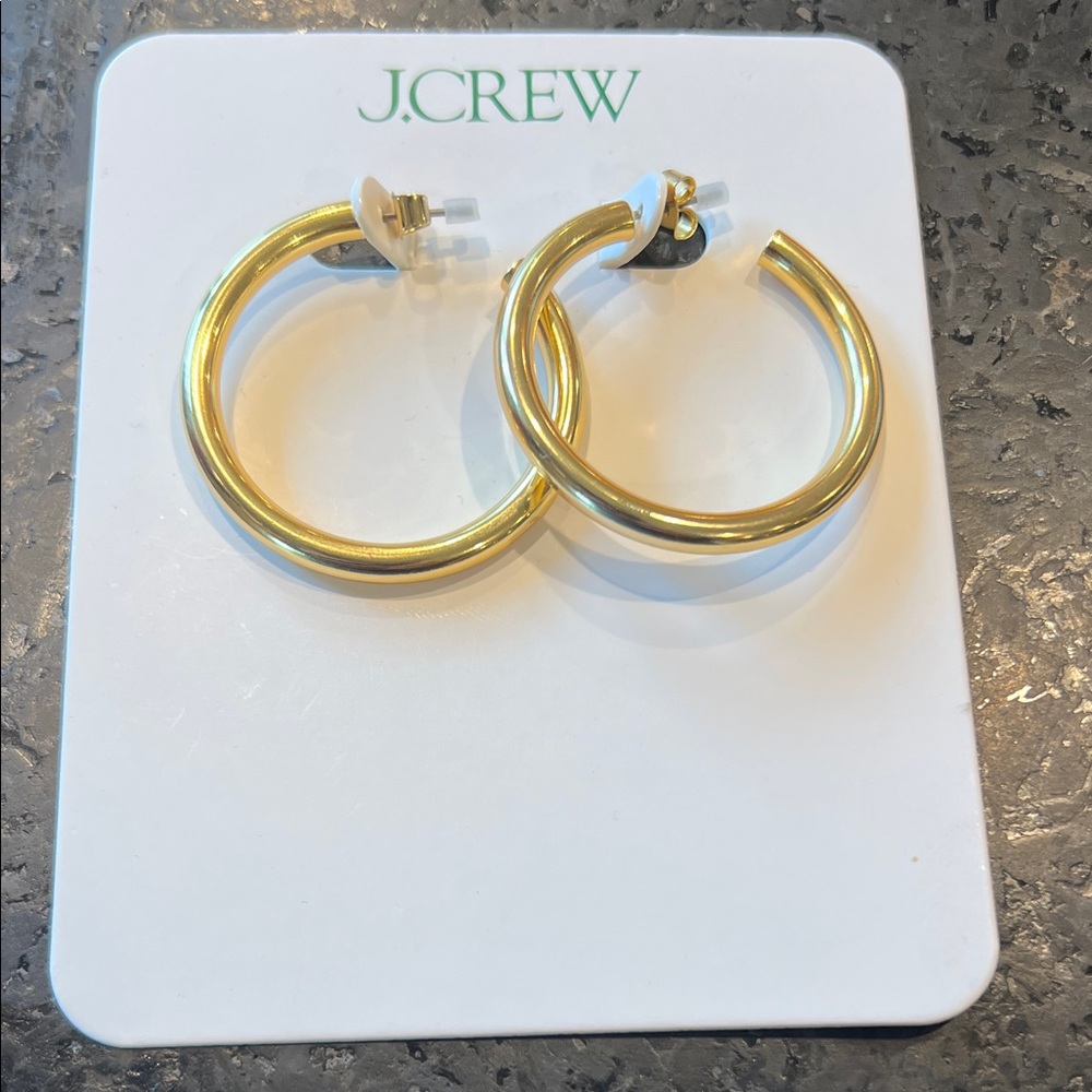 J. Crew Classic Gold Earrings - Picture 1 of 2